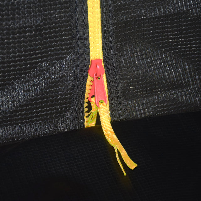 14FT Outdoor Big Trampoline With Inner Safety Enclosure Net, Ladder, PVC Spring Cover Padding, For Kids, Black&Orange Color