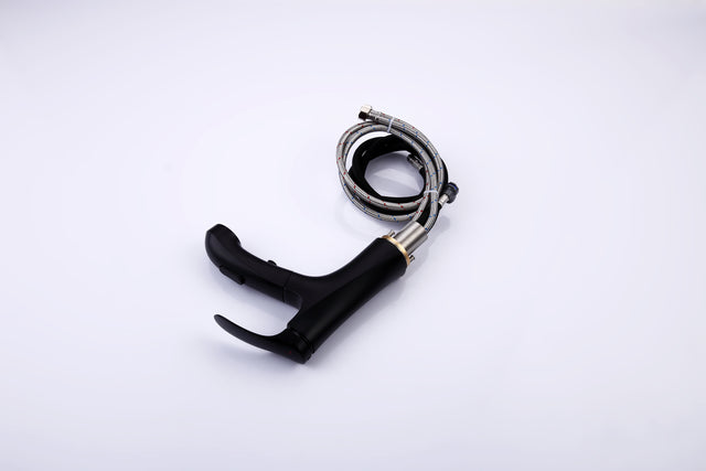 Pull Out Bathroom Faucet, Single Hole Bathroom Sink Faucet with 3 Modes Pull Down Sprayer, One Handle Modern Vanity Faucet, Farmhouse Lavatory Faucet