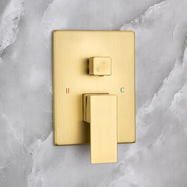 Rainfall 10 inch Shower System Bathroom Luxury Rain Mixer Silver Shower Combo Set Wall Mounted Shower Head Systems with High Pressure Head Hand Held Square Shower Head Polished Chrome Rough-in Valve