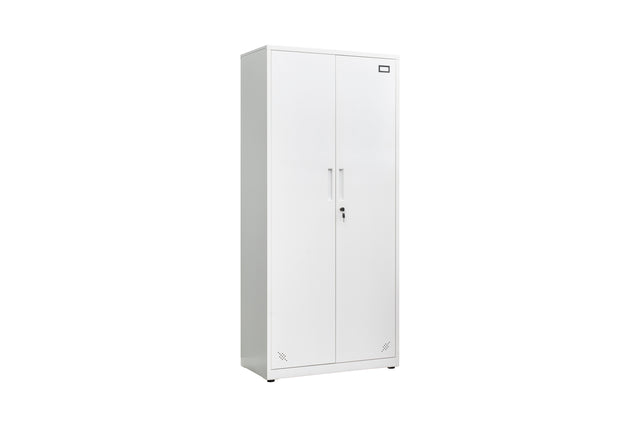 High Storage Cabinet with 2 Doors and 4 Partitions to Separate 5 Storage Spaces, Home/ Office Design