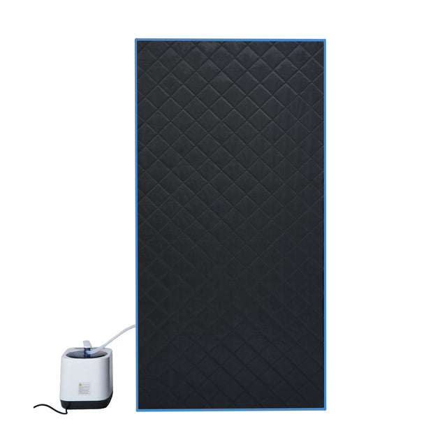 Portable Black Full Size Steam Sauna tent–Personal Home Spa, with Steam Generator, Remote Control, Foldable Chair, PVC pipes. Easy to Install,fast heating, with FCC & UL Certification.