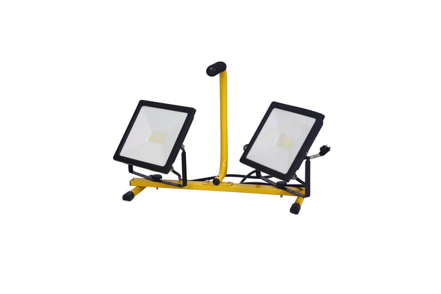 10,000 Lumen LED Work Light , Dual head,Telescoping Adjustable Tripod Stand, Rotating Lamps