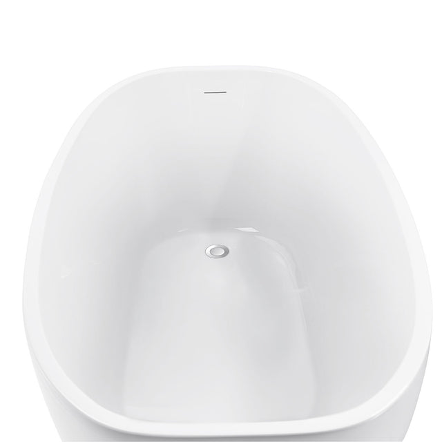 59" 100% Acrylic Freestanding Bathtub,Contemporary Soaking Tub,white Bathtub