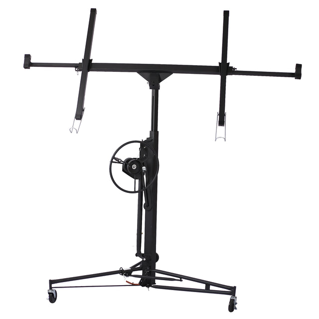 Drywall Lift Panel 11' Lift Drywall Panel Hoist Jack Lifter, black