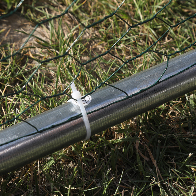 Large Metal Chicken Coop Walk-in Poultry Cage Hen Run House Rabbits Habitat Cage Spire Shaped Coop with Waterproof and Anti-Ultraviolet Cover (9.8' L x 19.7' W x 6.4' H)