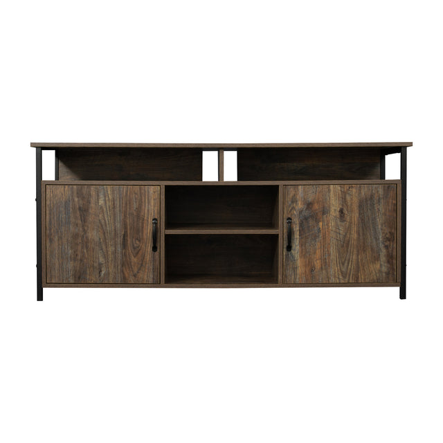 TV Stand ,Modern Wood Universal Media Console with Metal Legs, Home Living Room Furniture Entertainment Center, espresso