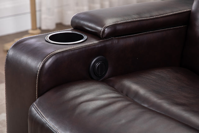 New Design PU Material With Cup Hold Storage USB Recliner