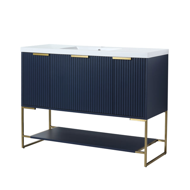 48 Inch Freestanding Bathroom Vanity With Resin Basin,48x18-BVA01148NB