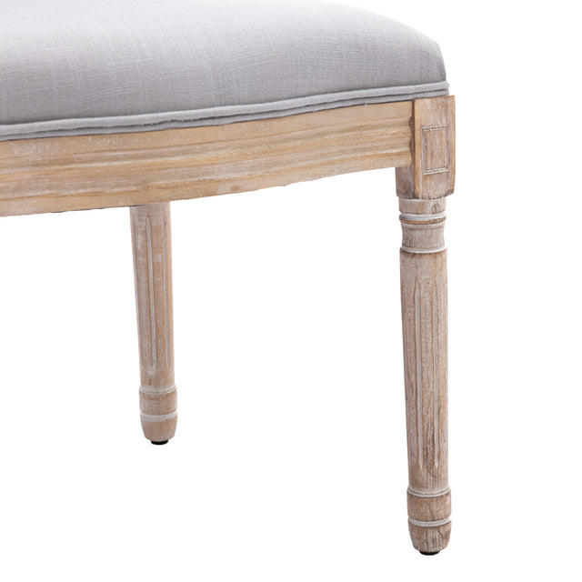 HengMing Upholstered Fabrice French Dining Chair with rubber legs,Set of 2