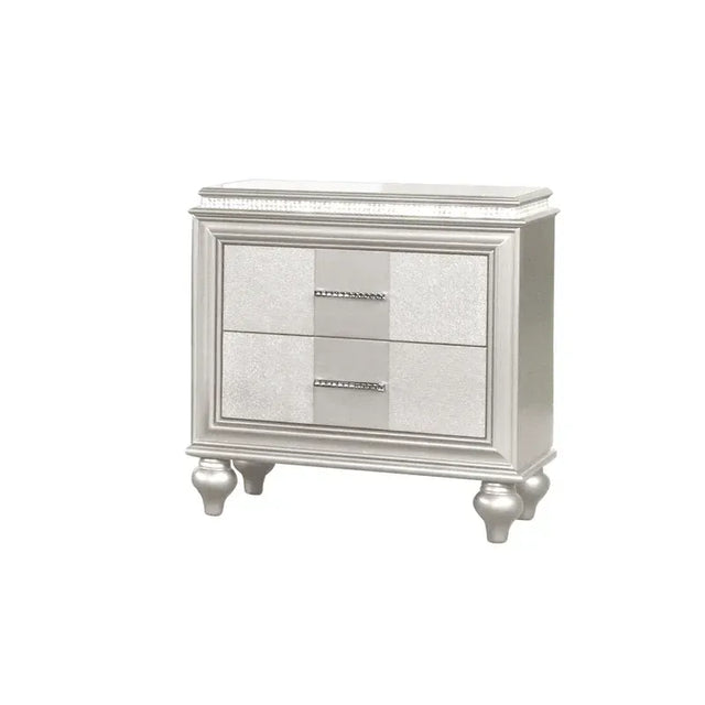 Galaxy Home Modern Ginger 2 Drawer Nightstand made with Wood in White