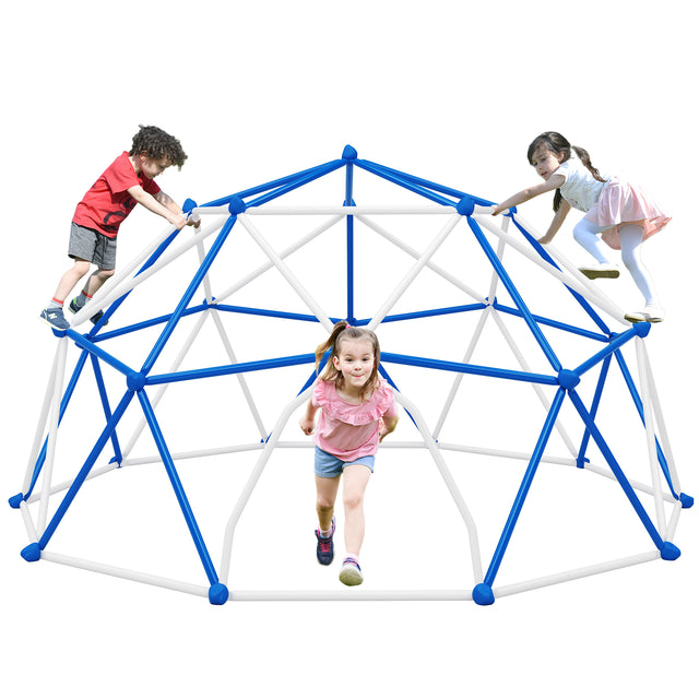 11ft Geometric Dome Climber Play Center, Kids Climbing Dome Tower, Rust & UV Resistant Steel Supporting 900 LBS