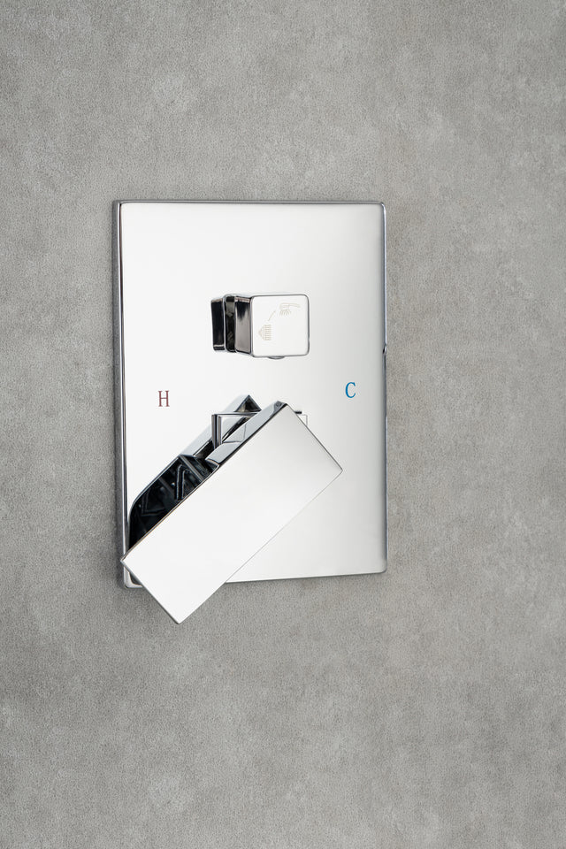 Waterfall Tub Faucet Wall Mount Roman Tub Filler Chrome Single Handle Brass Bathroom Bathtub Faucet with Hand Shower