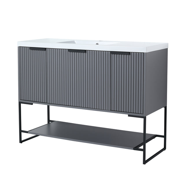 48 Inch Freestanding Bathroom Vanity With Resin Basin,48x18-BVA01148RG