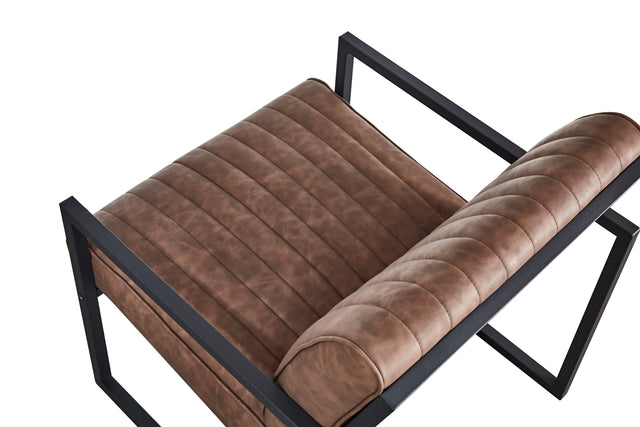 Modern design high quality PU(BROWN)+ steel armchair,for Kitchen, Dining, Bedroom, Living Room