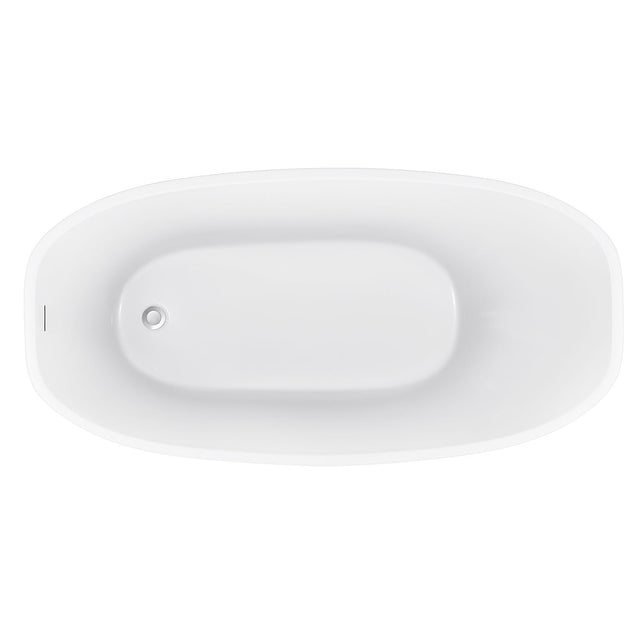 59" 100% Acrylic Freestanding Bathtub,Contemporary Soaking Tub,white Bathtub