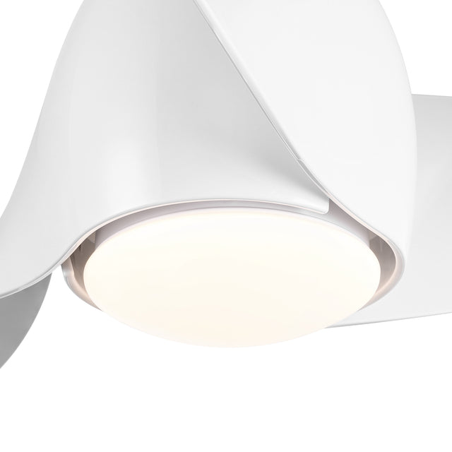 52 In Intergrated LED Ceiling Fan Lighting with White ABS Blade