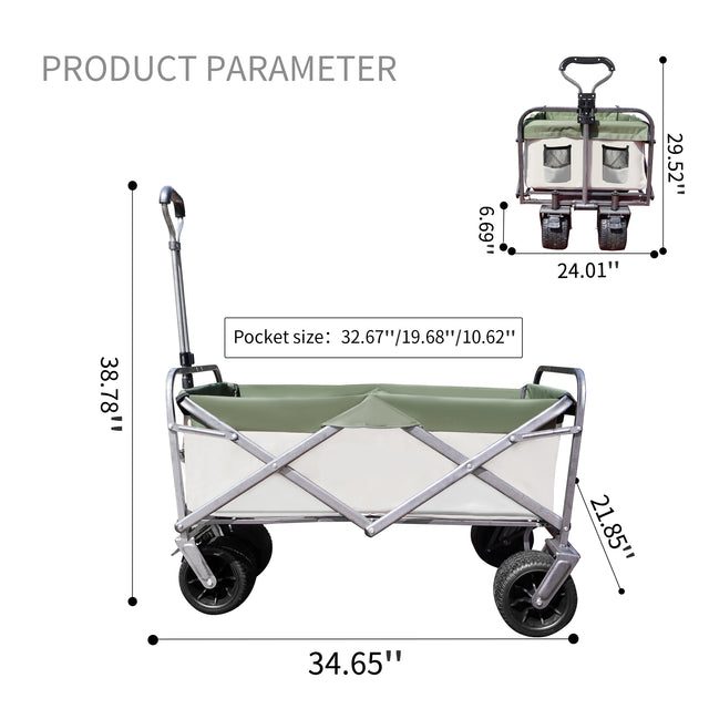 Outdoor Garden Park Utility kids wagon portable beach trolley cart camping foldable folding wagon