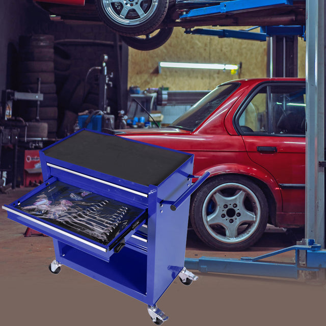 4 DRAWERS BLUE TOOL CABINET WITH TOOL SETS