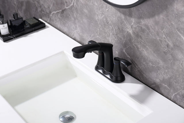 Bathroom Faucets for Sink 3 Hole,Brushed Nickel Bathroom Faucet with Pull Out Multi Functional Sprayer,Vanity Sink Faucet 2 Handle Centerset 4 inch Pull Down Faucet with 2 Water Lines,RV Camper Faucet