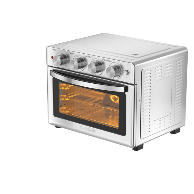 Geek Chef Air Fryer, 6 Slice 26QT/26L Air Fryer Fry Oil-Free, Extra Large Toaster Oven Combo, Air Fryer Oven, Roast, Bake, Broil, Reheat, Convection Countertop Oven, Accessories Included, Stainless St