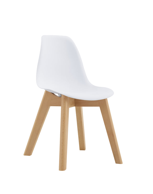 BB chair ,wood leg; Modern Kids Chair (Set of 2) WHITE, 2 pcs per set