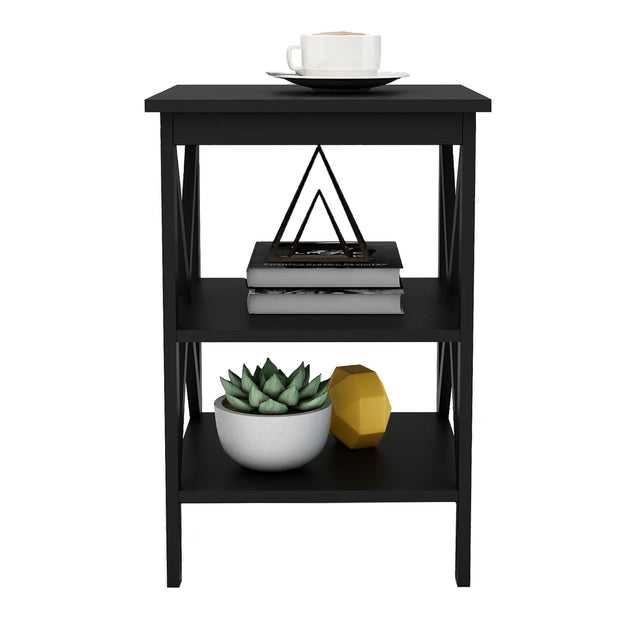 Oxford small side table black-MDF material legs