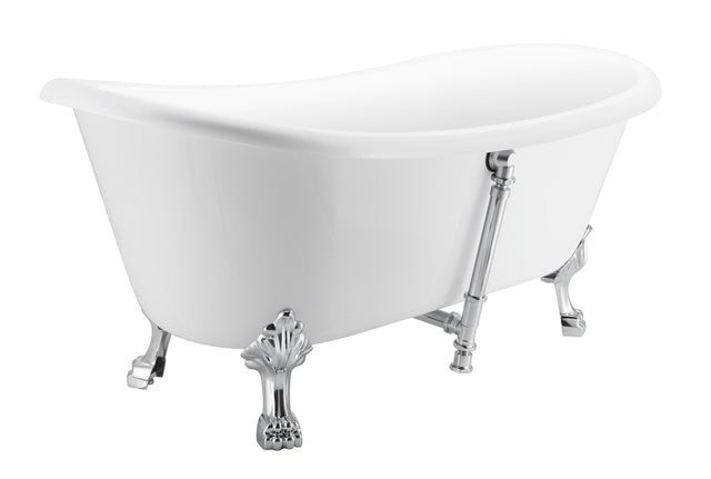 67" 100% Acrylic Freestanding Bathtub,Contemporary Soaking Tub,white bathtub