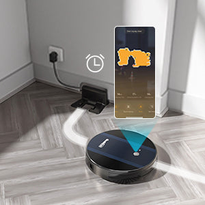 Geek Smart Robot Vacuum Cleaner G6, Ultra-Thin, 1800Pa Strong Suction, Automatic Self-Charging, Wi-Fi Connectivity, App Control, Custom Cleaning, 100mins Run Time(Banned from selling on Amazon)