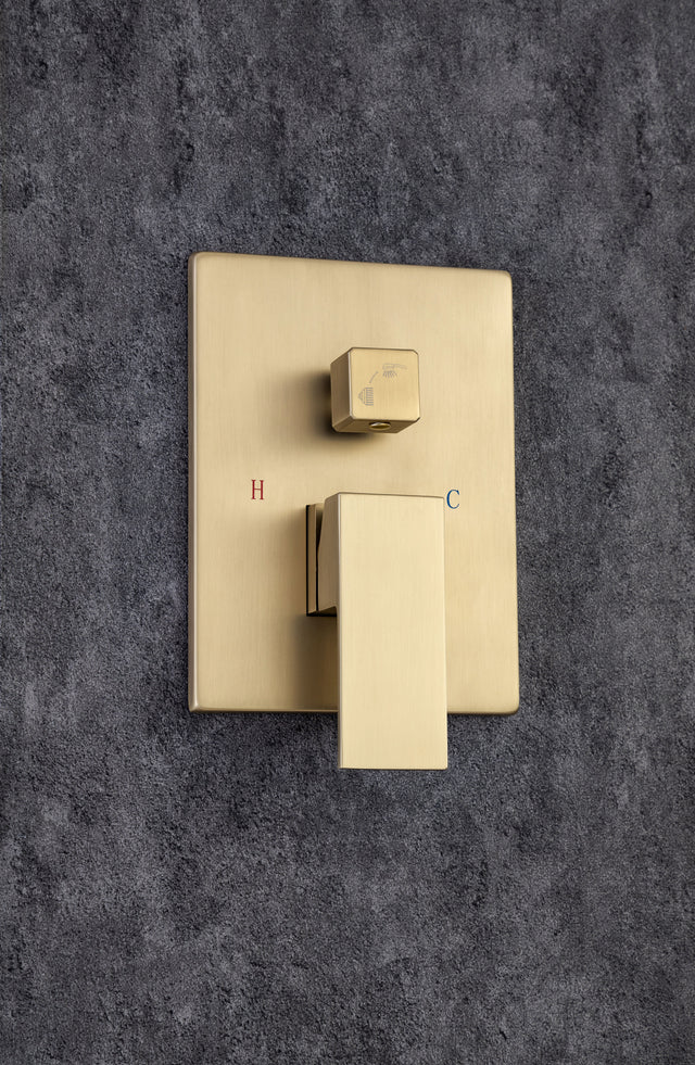 Shower Faucet Set Shower System with 12 Inch Rain Shower Head and Handheld, Bathroom Shower Combo Set Wall Mounted System Rough-in Valve Body and Trim Included.