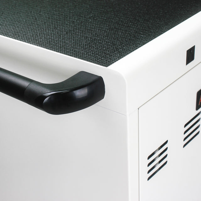 Mobile Charging Cart and Cabinet for Tablets Laptops 31+4-Device With Extra 4 bits power strip--white