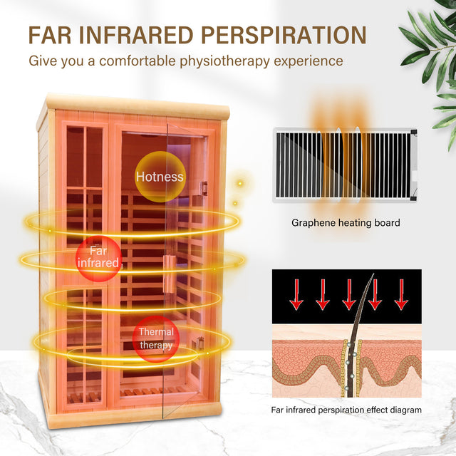 Far infrared sauna double room with Bluetooth audio app control