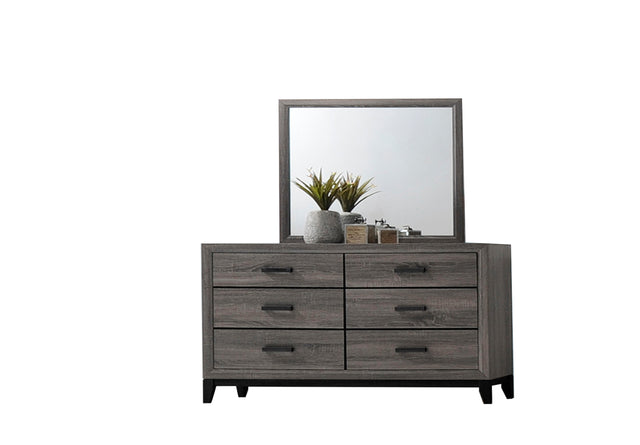 Sierra Contemporary Dresser Made with Wood in Gray Color
