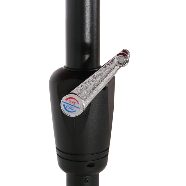 15x9ft Large Double-Sided Rectangular Outdoor Twin Patio Market Umbrella w/Crank-burgundy