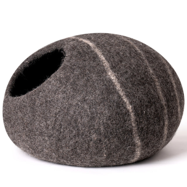 Cat Cave Bed -Handmade Wool Cat Bed Cave with Mouse Toy