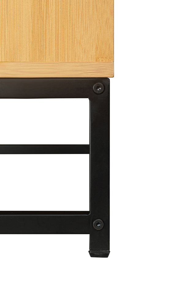 Bamboo 2 door cabinet,Buffet Sideboard Storage Cabinet,Buffet Server Console Table, Accent Cabinet, for Dining Room, Living Room, Kitchen, Hallway
