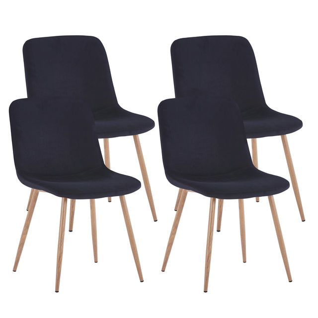 Dining Chair 4PCS(BLACK),Modern style,New technology,Suitable for restaurants, cafes, taverns, offices, living rooms, reception rooms.Simple structure, easy installation.