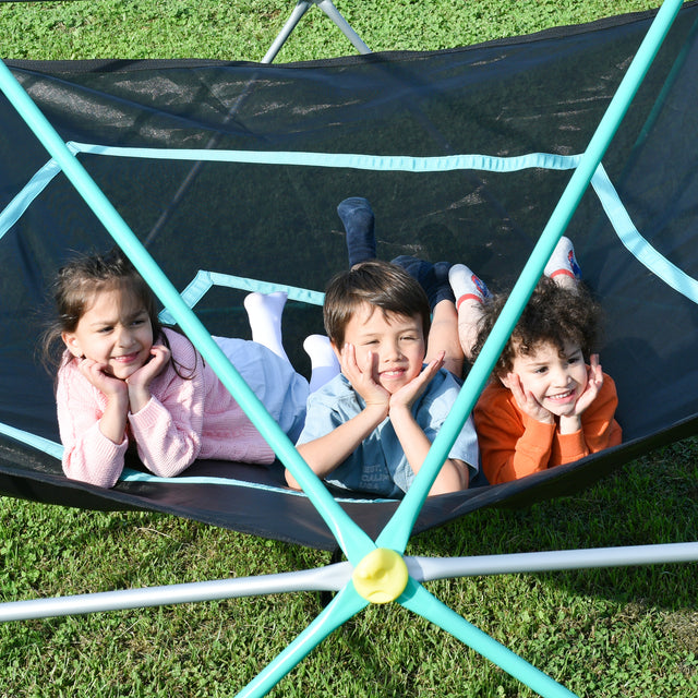 13ft Geometric Dome Climber Play Center, Kids Climbing Dome Tower with Canopy, Rust & UV Resistant Steel Supporting 1000 LBS