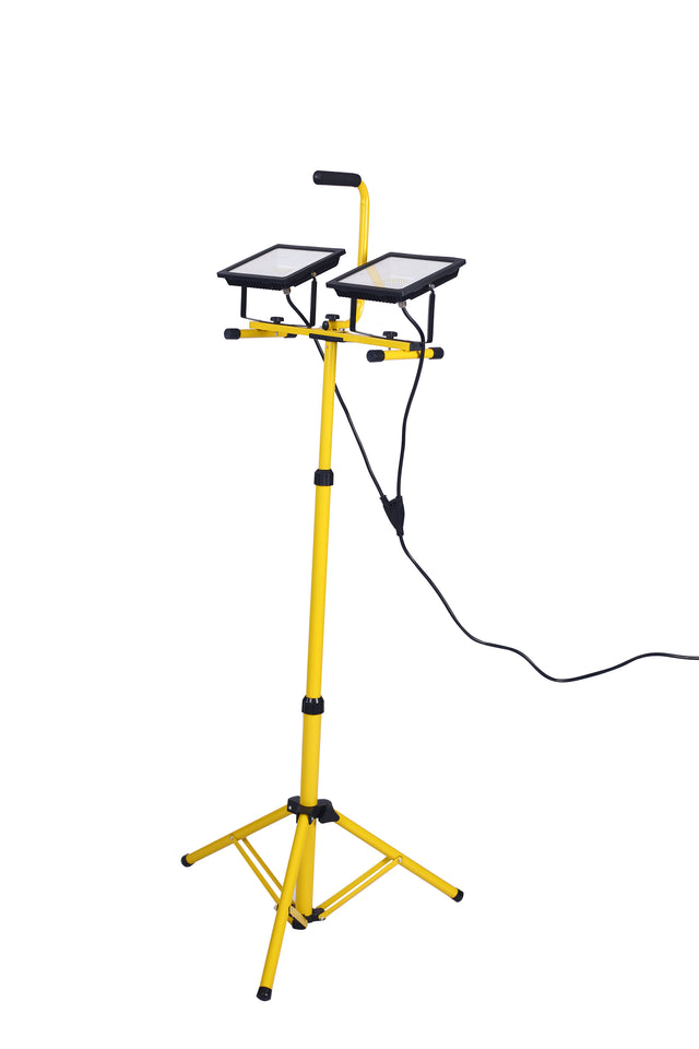 10,000 Lumen LED Work Light , Dual head,Telescoping Adjustable Tripod Stand, Rotating Lamps