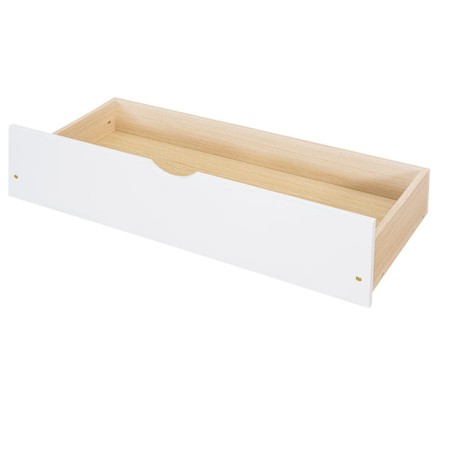 Twin-Over-Full Bunk Bed with Ladders and Two Storage Drawers (White) ( old sku:LT000165AAK)