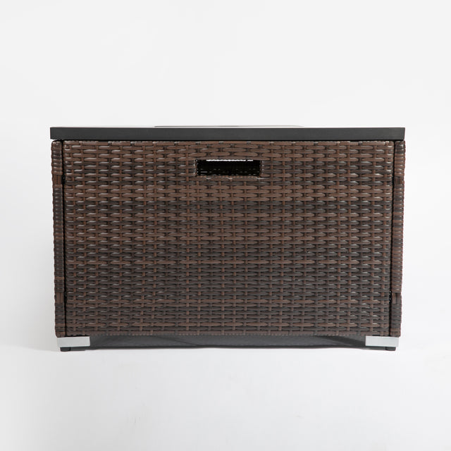 32in Square Fire Table with Ceramic Tile Tabletop with Propane Tank Cover