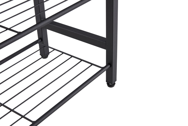 DN 4-Tier Metal Shoe Rack, Modern Multifunctional Shoe Storage Shelf with MDF Top Board, 1 pc per carton