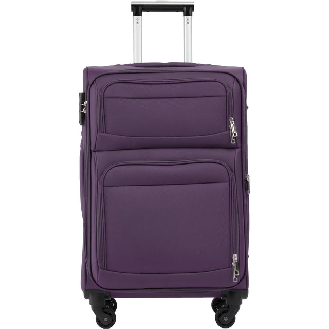 Softside Luggage Expandable 3 Piece Set Suitcase Upright Spinner Softshell Lightweight Luggage Travel Set