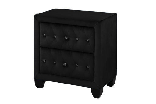 Sophia Full 6 Pc Vanity Upholstery Bedroom Set Made With Wood In Black