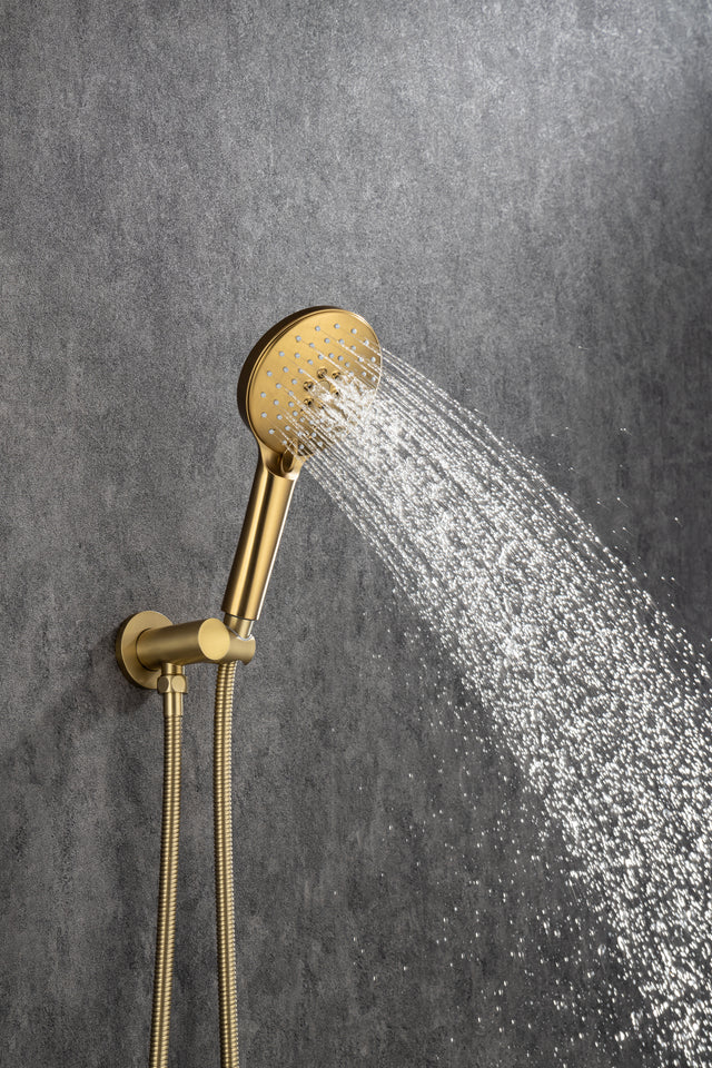 Black Shower System, Ceiling Rainfall Shower Faucet Sets Complete of High Pressure, Rain Shower Head with Handheld, Bathroom 10\\\\\\\'\\\\\\\' Shower Combo with Rough-in Valve Included