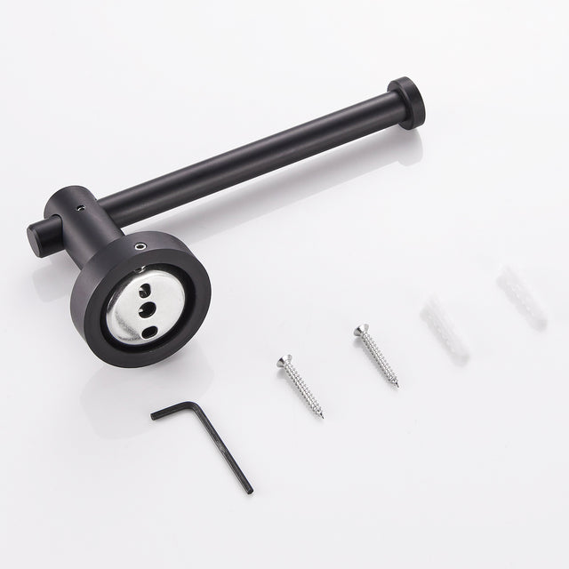 Toilet Paper Holder Matte Black Thicken Space Aluminum Toilet Roll Holder for Bathroom, Kitchen, Washroom Wall Mount