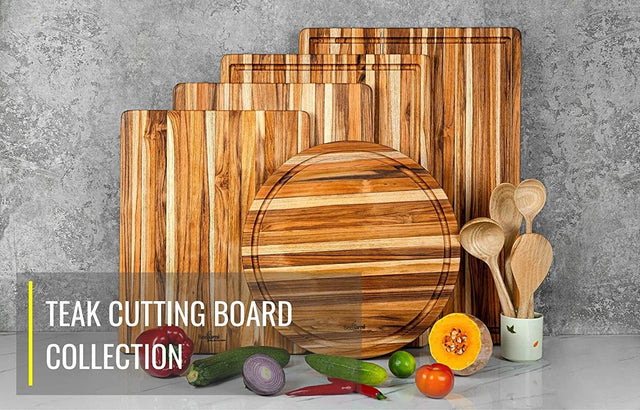 Small Teak Cutting Board 14 INCH, Pack of 12 Pieces
