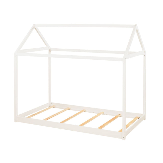 Twin Size Wooden House Bed, White(New)