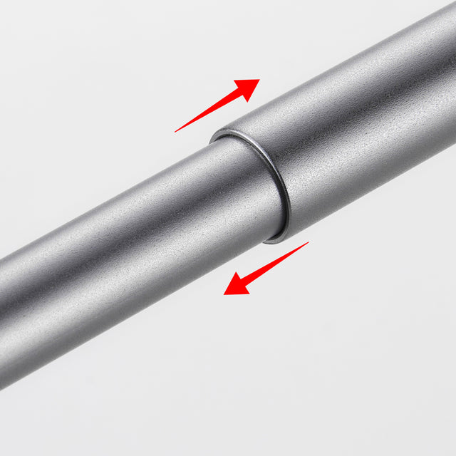 16-27 Inches Adjustable Expandable Towel Bar for Bathroom Kitchen Thicken Space Aluminum Wall Mount Gun Grey