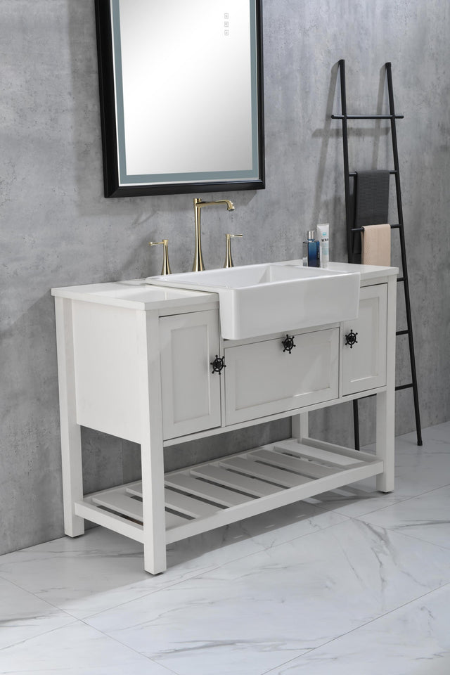 24"L x 19" W Farmhouse/Apron Front White Kitchen Sink