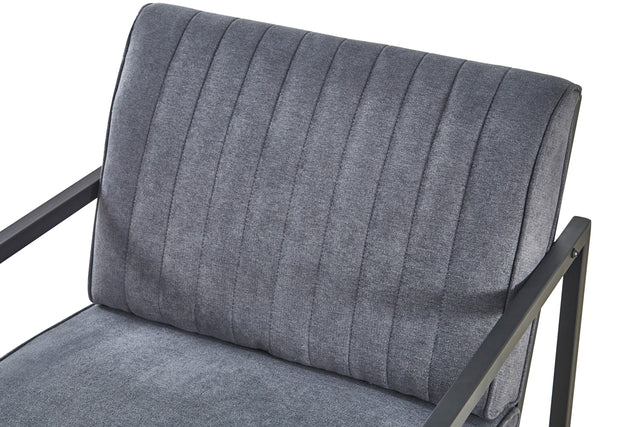 Modern design high quality fabric (GREY)+ steel armchair,for Kitchen, Dining, Bedroom, Living Room